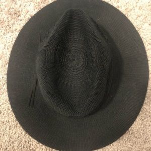 Black wide brim hat
